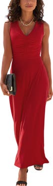 LASCANA Ruched Bodice Maxi Dress