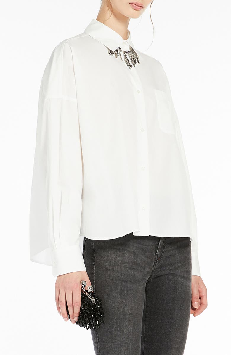 Weekend Max Mara Aureo Cotton Button-Up Shirt, Alternate, color, 