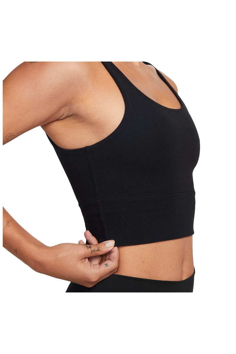 Alate Solo Dri-FIT Longline Sports Bra, Alternate, color, BLACK/ IRON GREY
