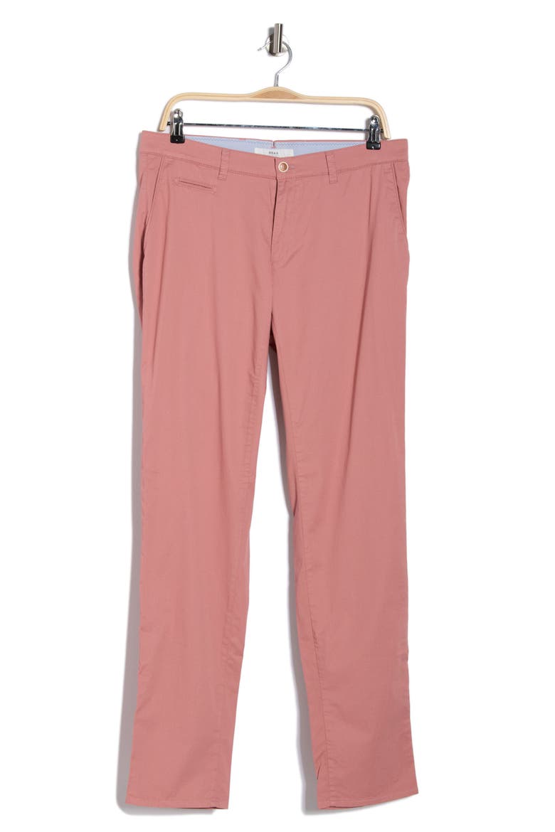 Fabio IDX Flat Front Modern Fit Cotton Blend Chinos, Alternate, color, CORAL