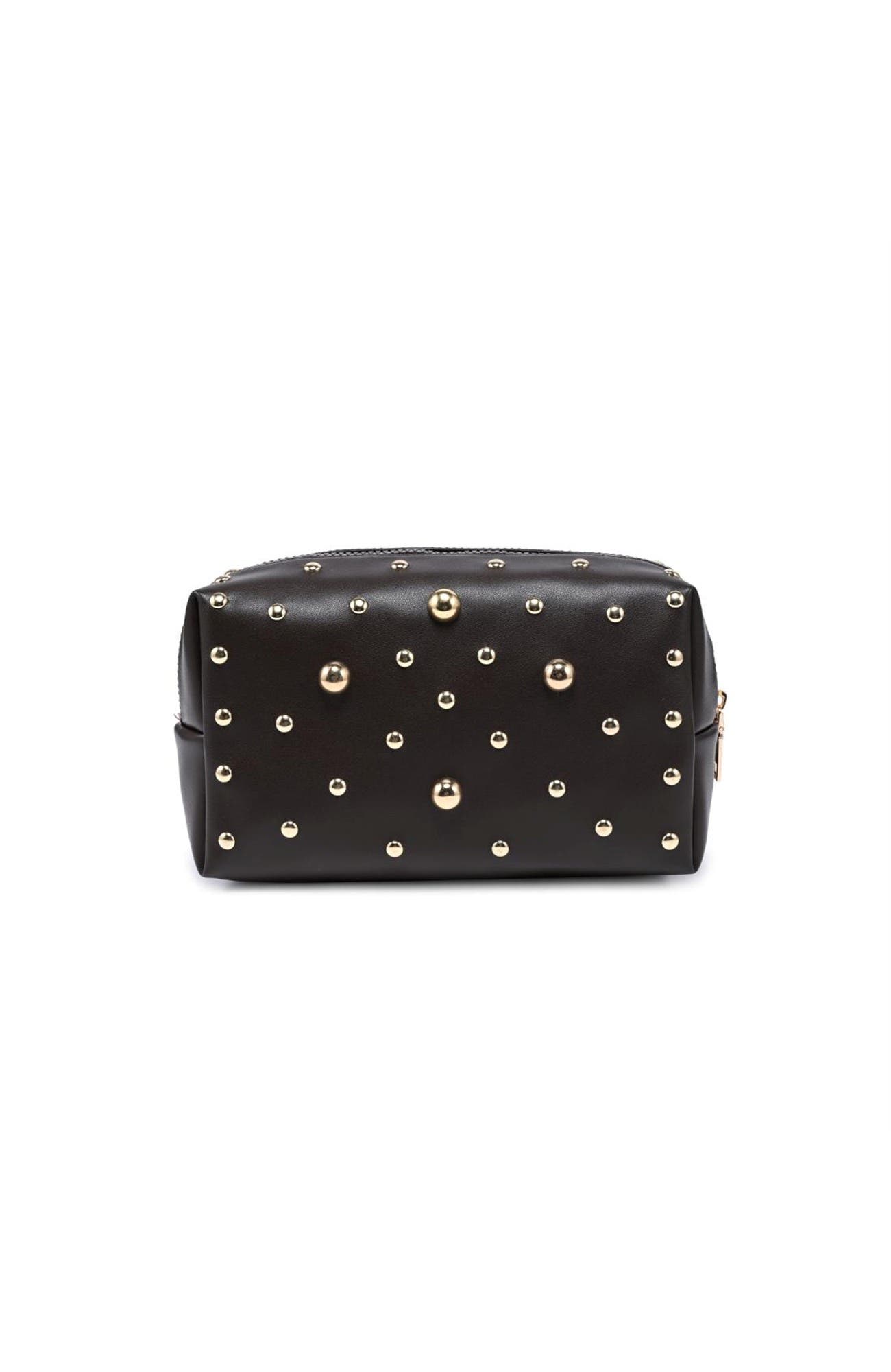 Stud Society Cosmetic & Travel Organizer Pouch, Alternate, color, Espresso