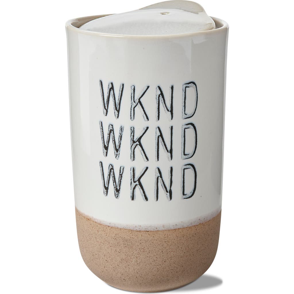 Tag Weekend Travel Mug Ceramic Hand Wash Perfect For Spring In White
