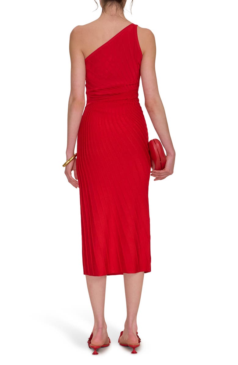 Cult Gaia Raith One-Shoulder Knit Midi Dress, Alternate, color, 