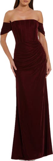 【Mac Duggal】Off-the-Shoulder Velvet Bustier Gown Mac Duggal Off the Shoulder Velvet Bustier Gown | Nordstrom