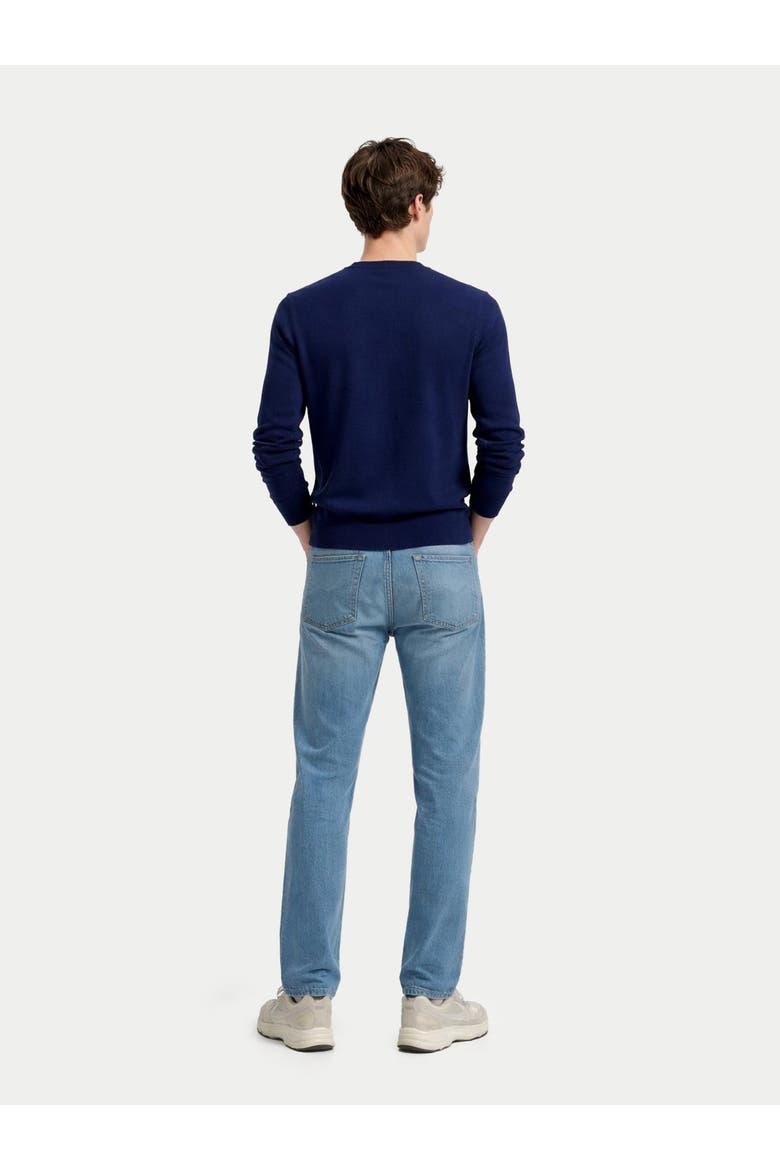 Cashmere Silk C-Neck Sweater, Alternate, color, mood indigo