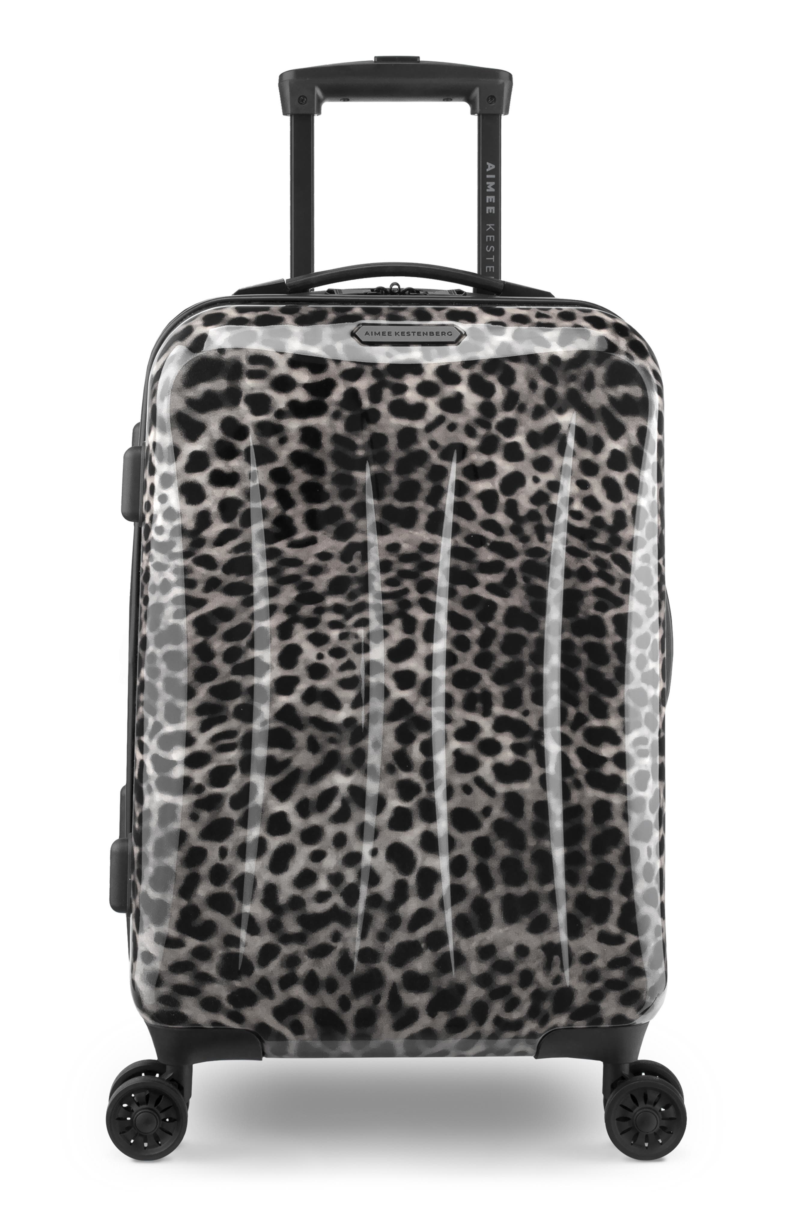 Aimee Kestenberg Jewel Strut Runway Spots 20-Inch Hardside Spinner Suitcase, Main, color, 