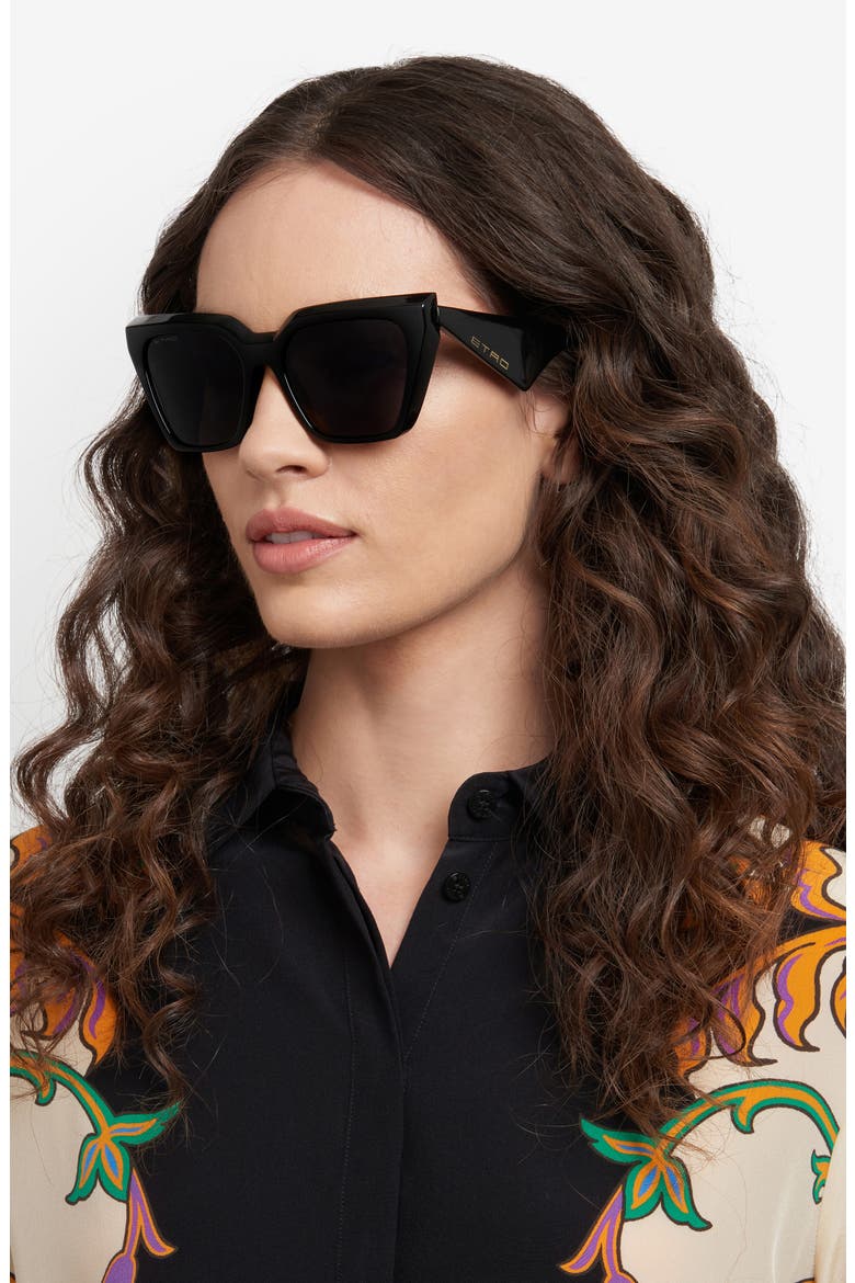 55mm Cat Eye Sunglasses, Alternate, color, BLACK/ GREY