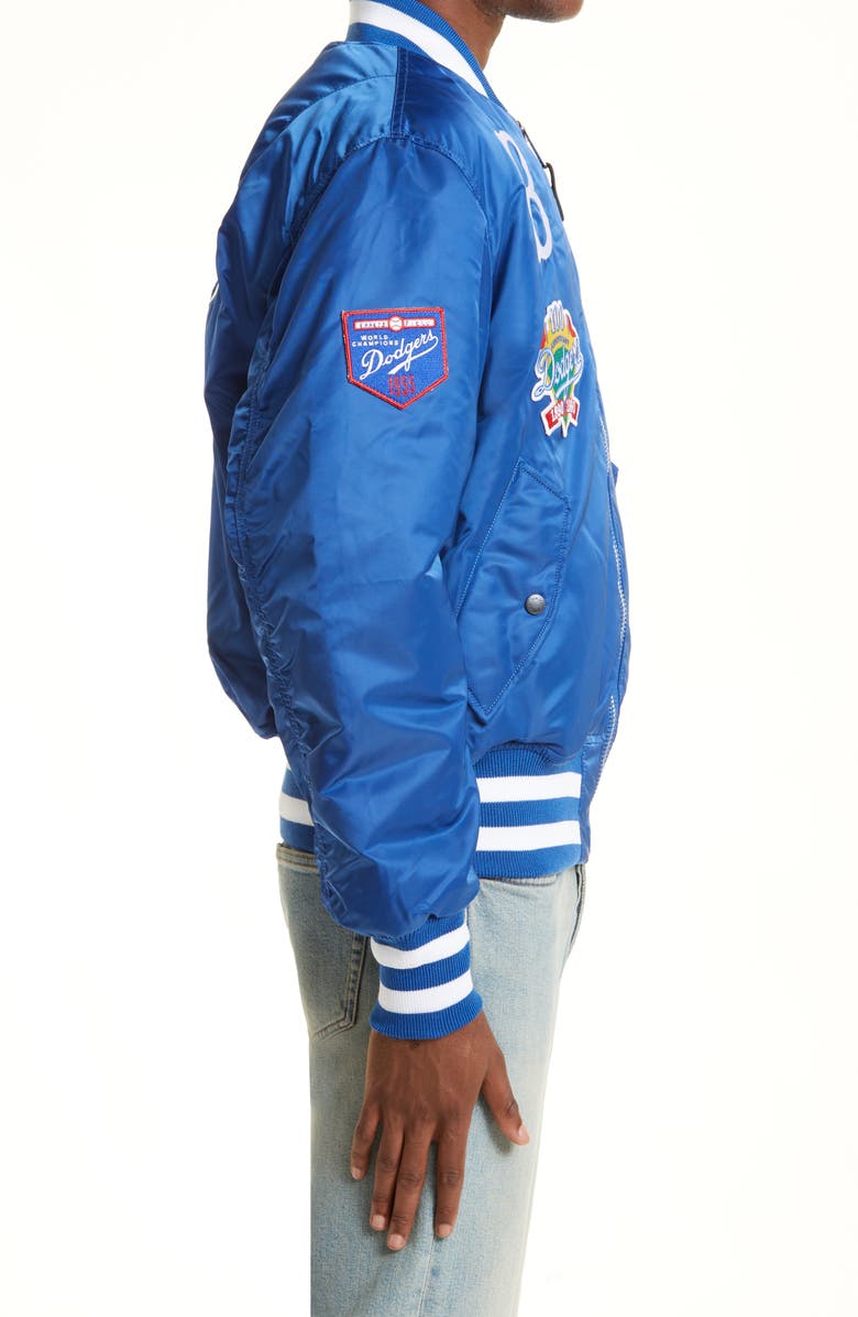 New Era Alpha Baseball Patch Bomber Jacket, Alternate, color,