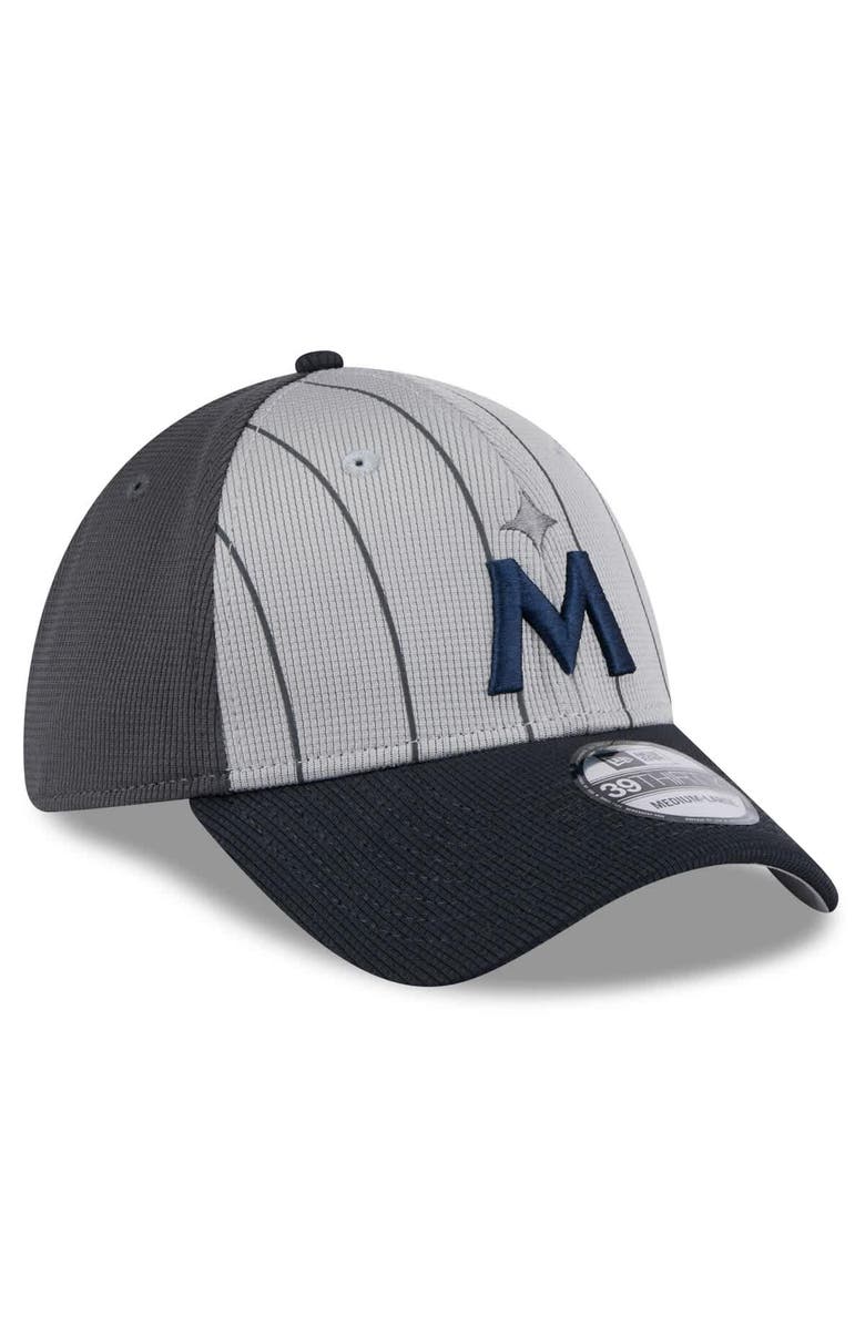 New Era Men's New Era Gray/Navy Minnesota Twins 2025 Batting Practice 39THIRTY Flex Hat, Alternate, color,