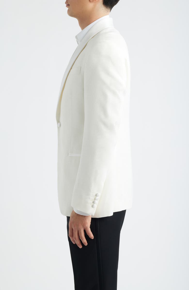 Emporio Armani Shawl Collar Dinner jacket, Alternate, color, Solid White