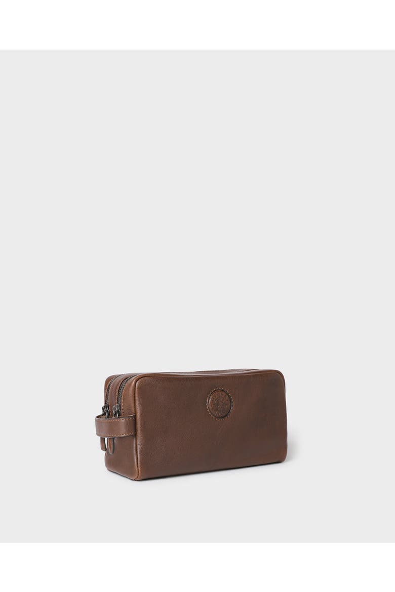 The Compass Leather Toiletry Bag, Alternate, color, Tan