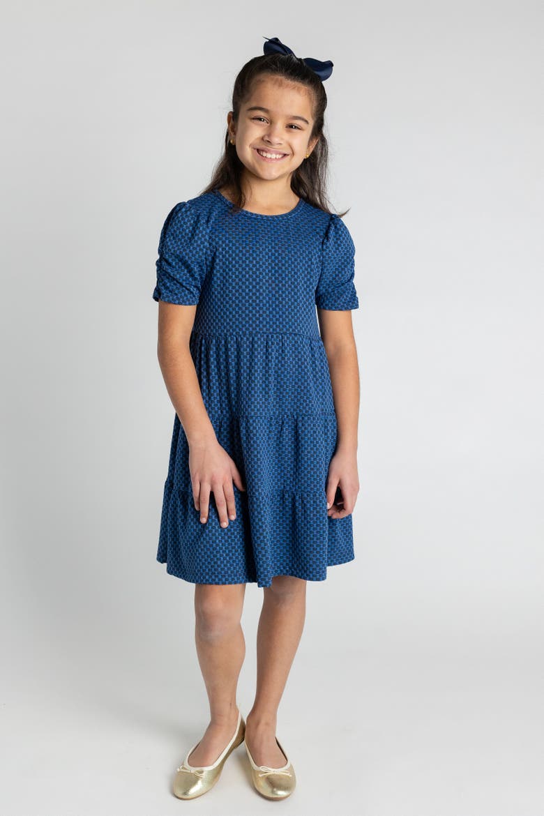 Jacquard Knit Dress, Alternate, color, Dark Blue