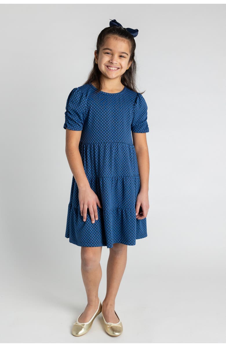 Florence Eiseman Jacquard Knit Dress, Alternate, color, Dark Blue