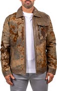 Maceoo Leather & Genuine Calf Hair Jacket