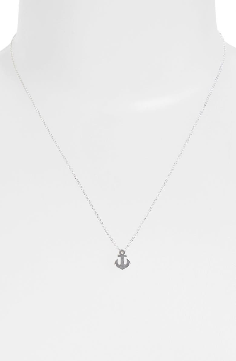 Dogeared 'Reminder - Friendship' Anchor Pendant Necklace, Alternate, color,