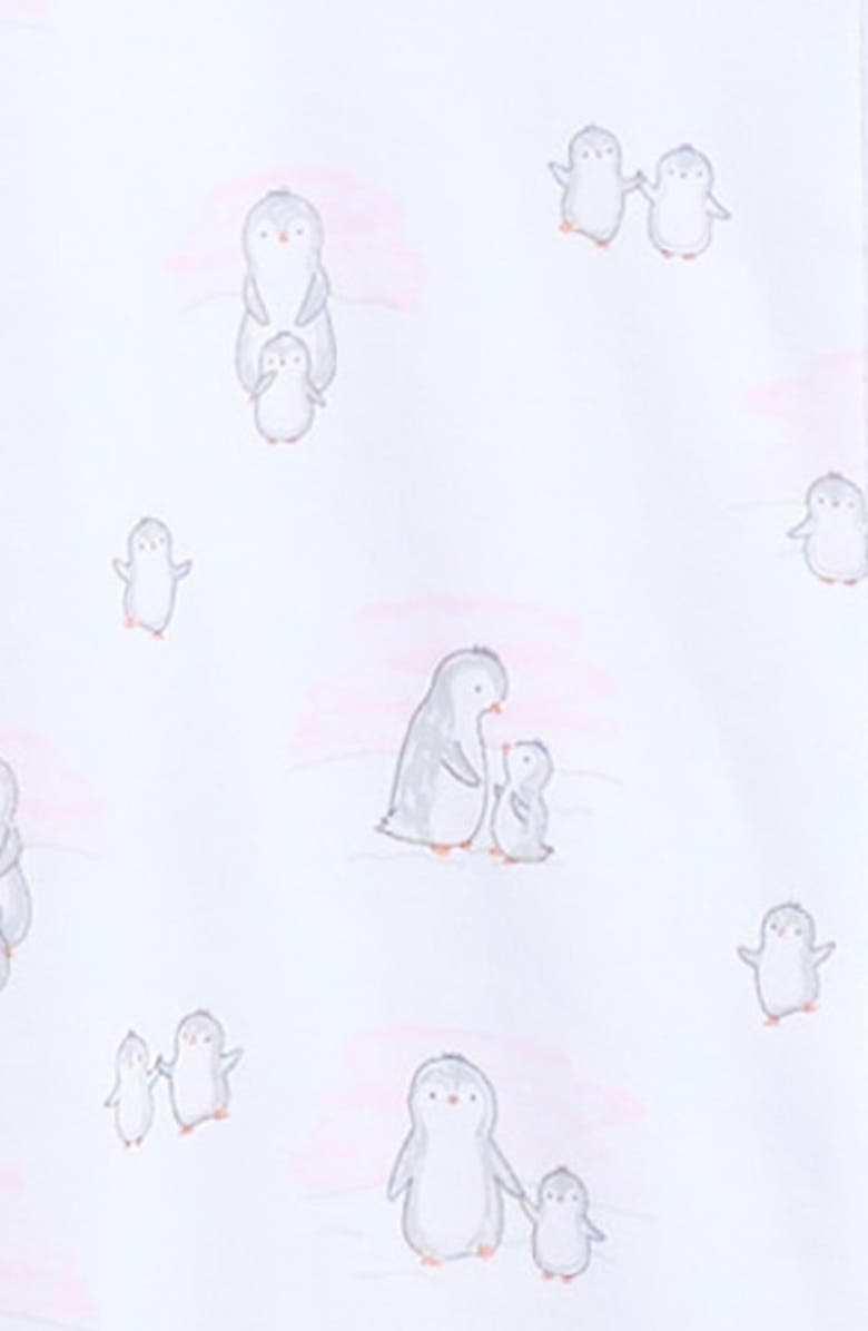 Kissy Kissy Print Pima Cotton Zip Footie, Alternate, color, Pink