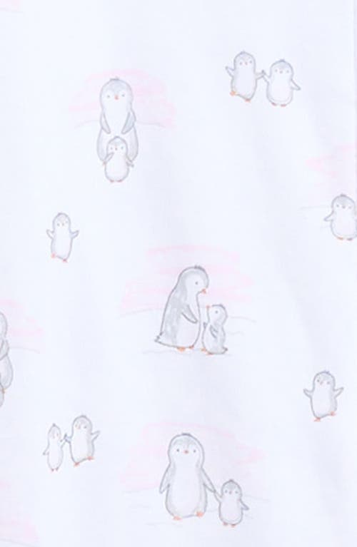 Kissy Kissy Print Pima Cotton Zip Footie In Pink