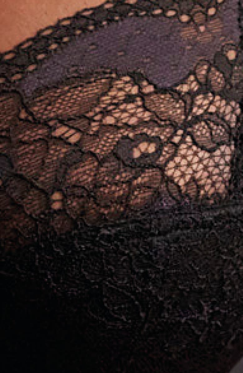 Panache Clara Underwire Full Coverage Stretch Lace Bra, Alternate, color, Charcoal Black