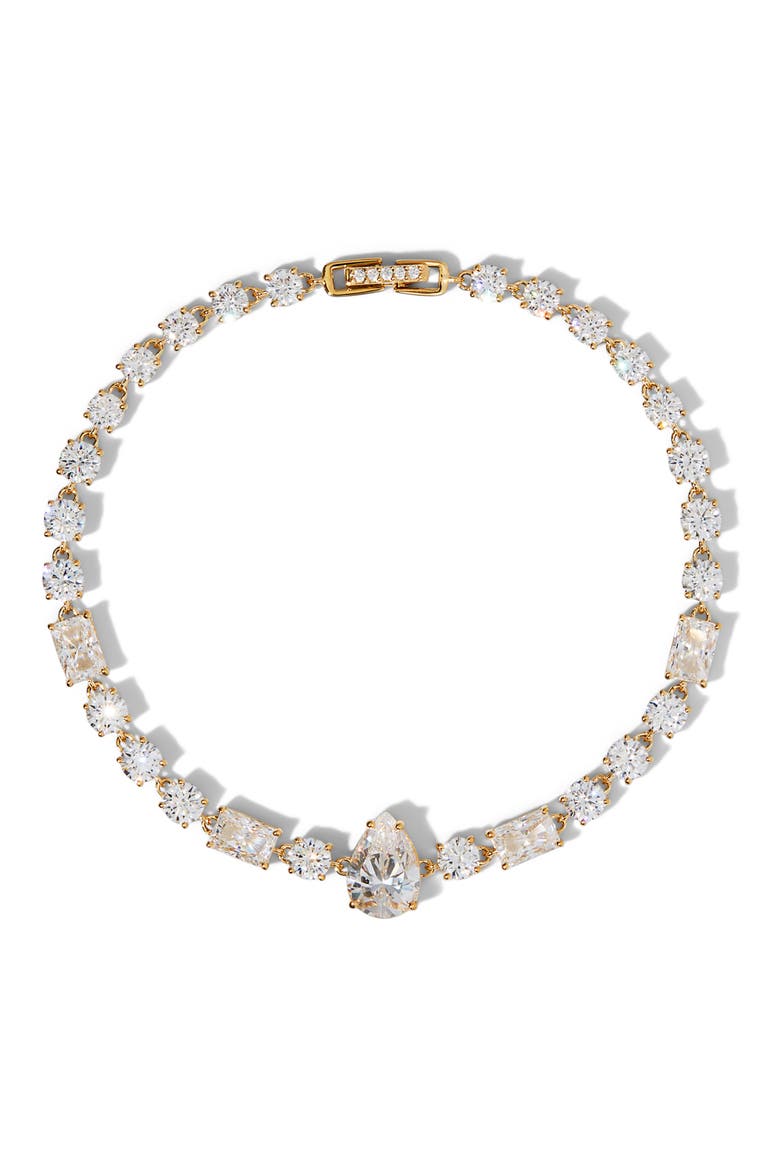 Everleigh Cubic Zirconia Line Bracelet, Main, color, GOLD