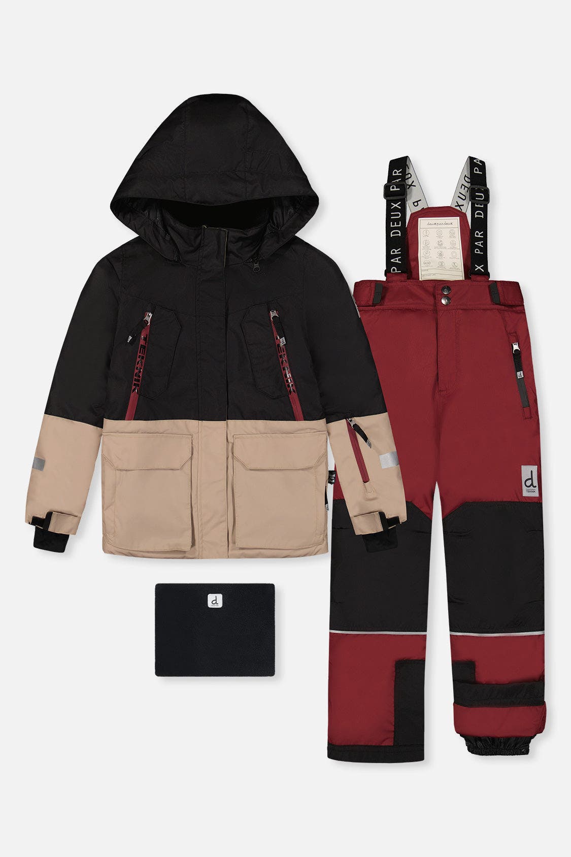 selected Black, Beige and Burgundy