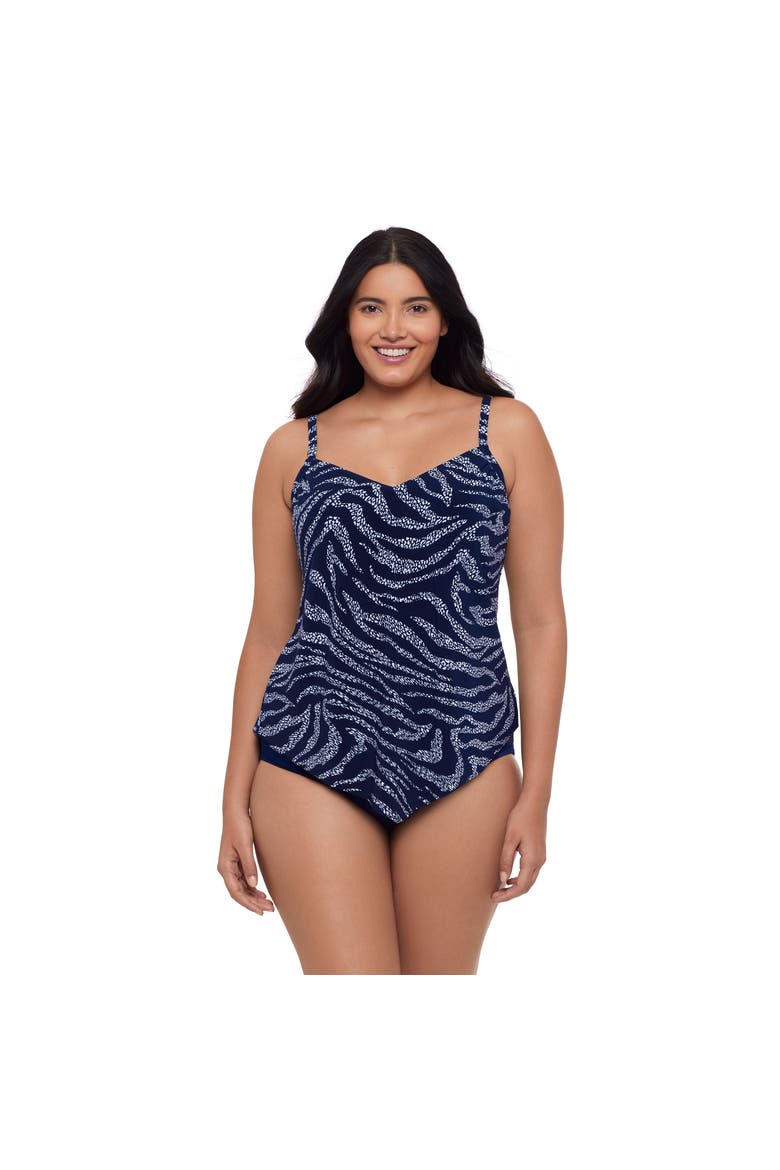 Hank Handkerchief Tankini Swimsuit Top, Alternate, color, Savanna Skin