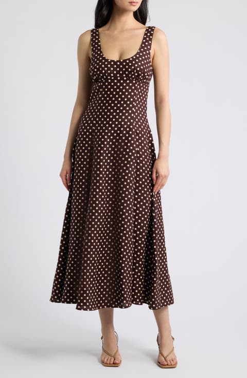 Esme Polka Dot Cotton Midi Dress