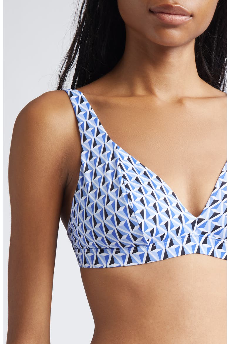 Arena Beachwear Print Bikini Top, Alternate, color, CORNFLOWER BLUE