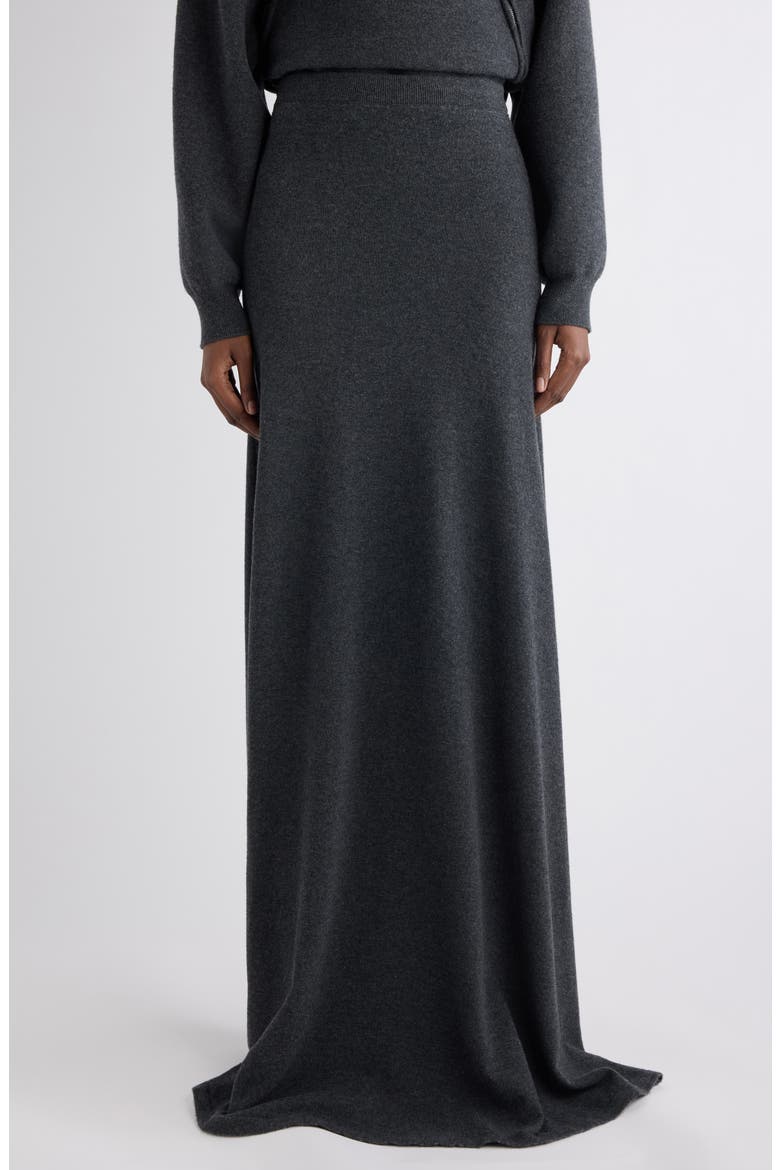 Wool Maxi Sweater Skirt, Main, color, 8519 DARK HEATHER GREY