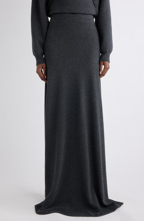 Wool Maxi Sweater Skirt