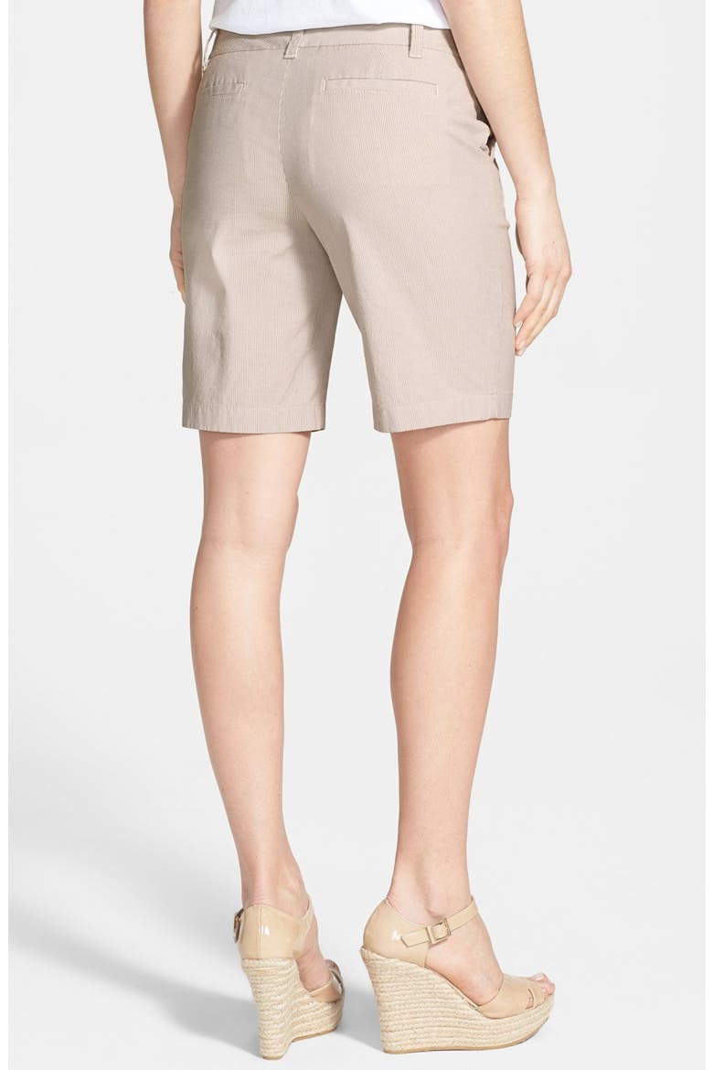Clean Front Nine-Inch Shorts, Alternate, color, CREAM/ GREY CLOUDBURST STRIPE