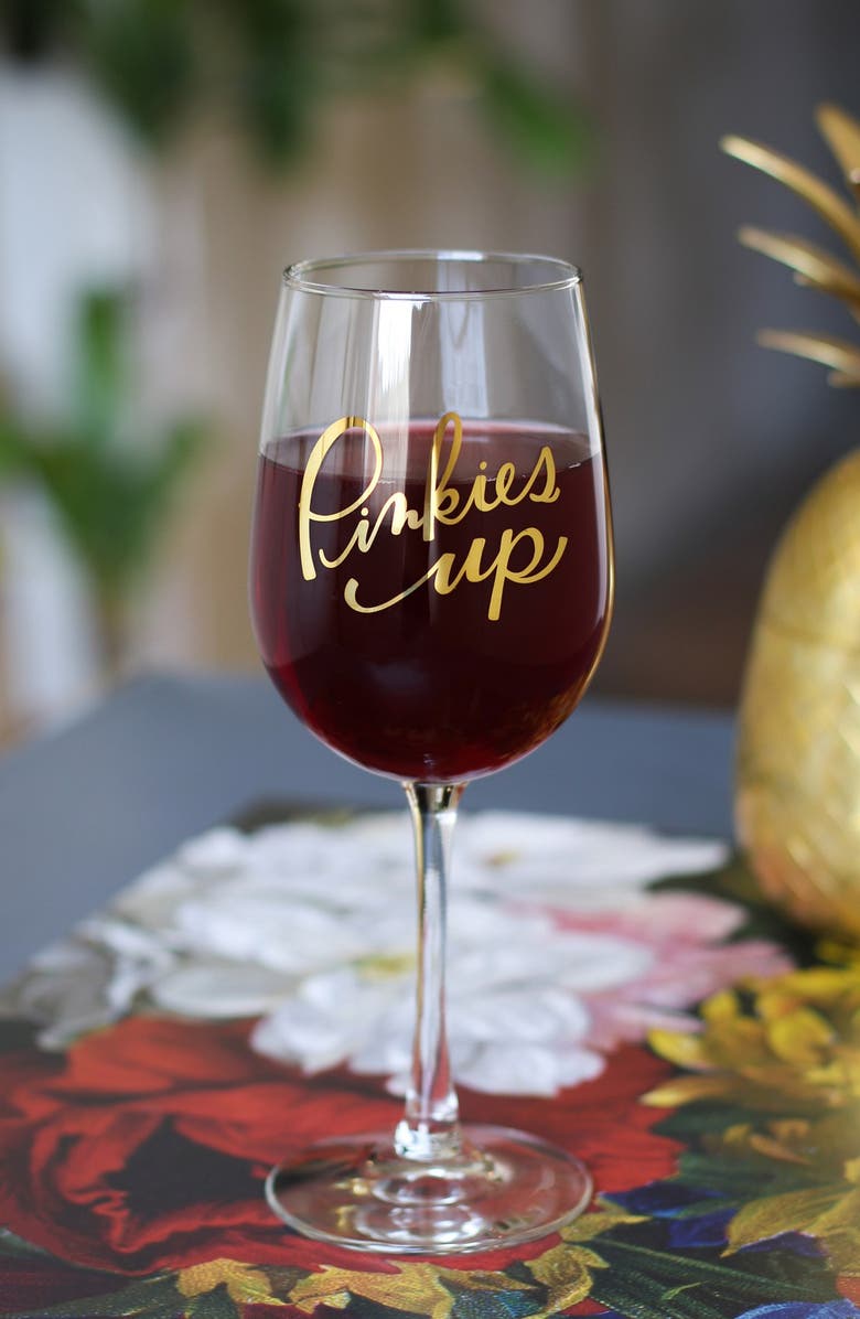 Easy, Tiger 'Pinkies Up' Wine Glass, Alternate, color,