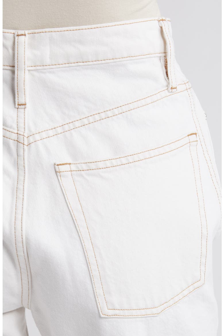 High Waist Raw Hem Denim Shorts, Alternate, color, AU NATURAL CLEAN