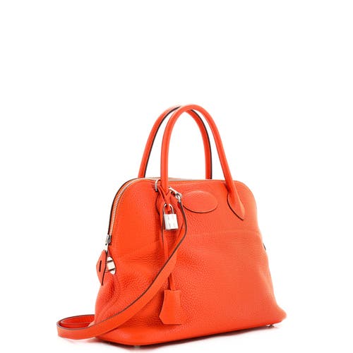 Pre-owned Hermes Hermes Bolide Bag Clemence 31 In Orange
