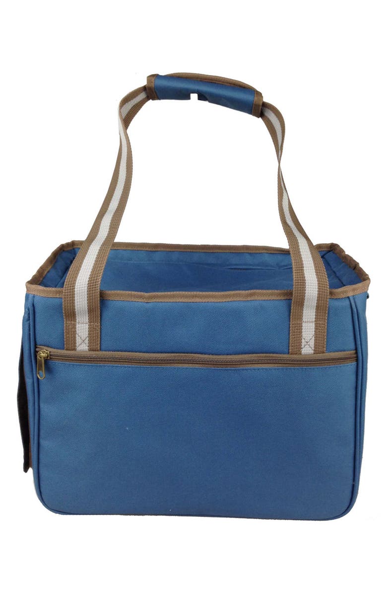 PET LIFE Blue Fashion Canvas Pet Carrier - Medium, Alternate, color, NO COLOR
