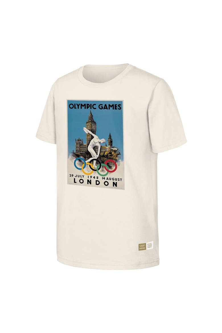 Men's  Natural 1948 London Games Olympic Heritage T-Shirt, Alternate, color, Natural