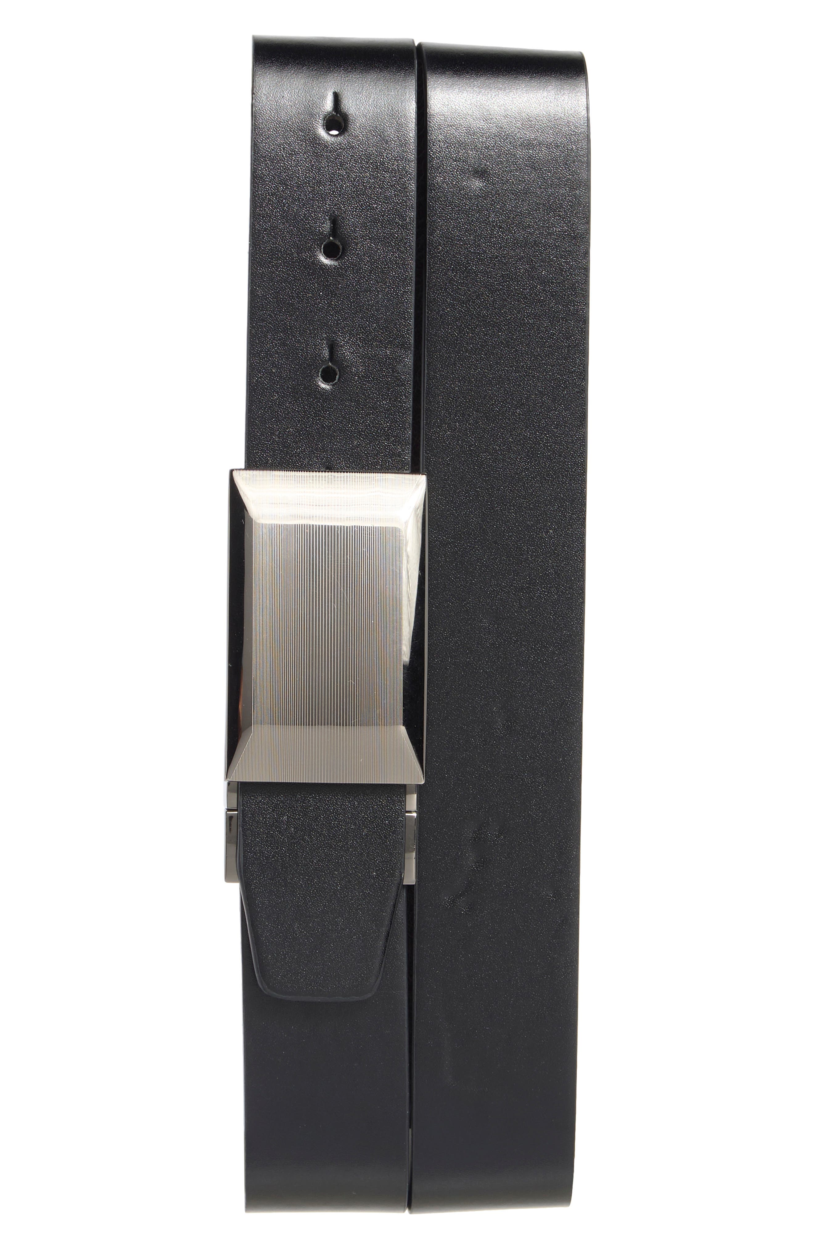 Steve Madden Plaque Reversible Leather Belt