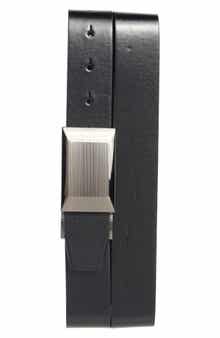 Steve Madden Plaque Reversible Leather Belt