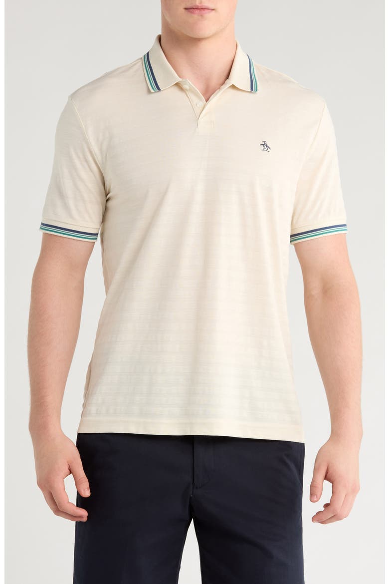 Tipped Slub Polo, Main, color, BIRCH
