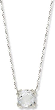Anzie Dew Drop Cluster Topaz Pendant Necklace