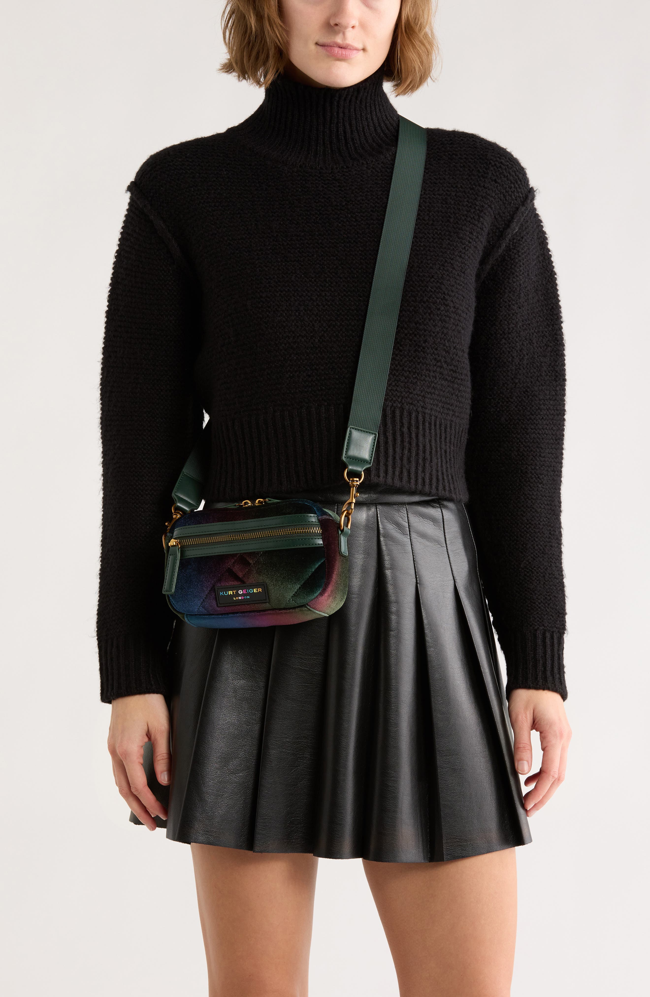 Kurt Geiger London Quilted Crossbody Bag, Alternate, color, 