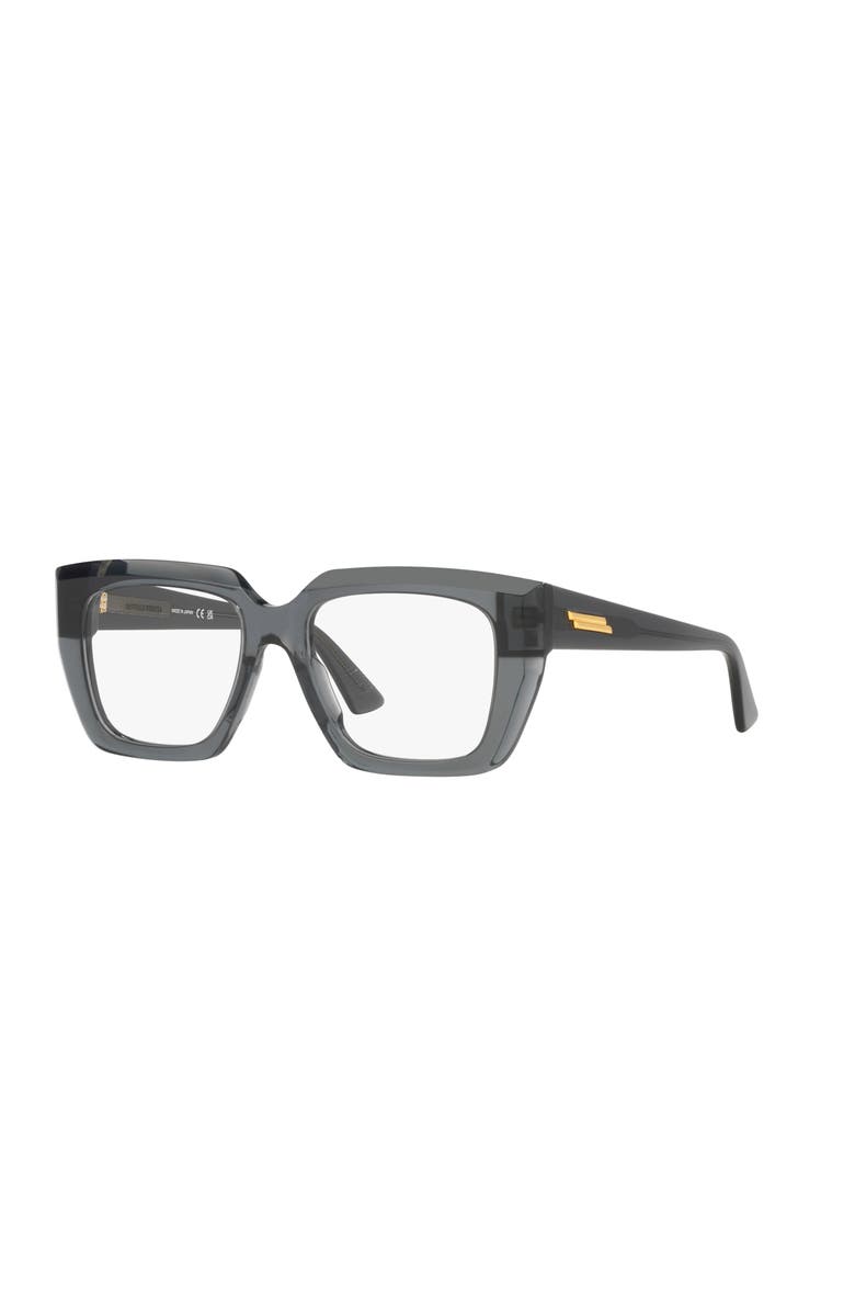 Bottega Veneta 52mm Rectangle optical glasses, Main, color, Grey