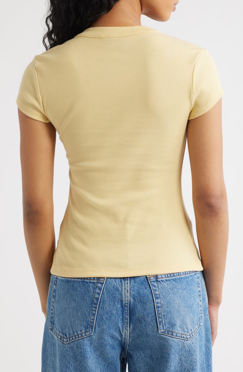 Reformation Raelynn Rib Top, Alternate, color, Blonde