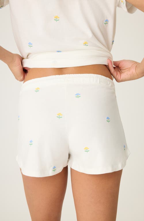 Shop Pj Salvage Dainty Daisy Embroidered Jersey Pajama Shorts