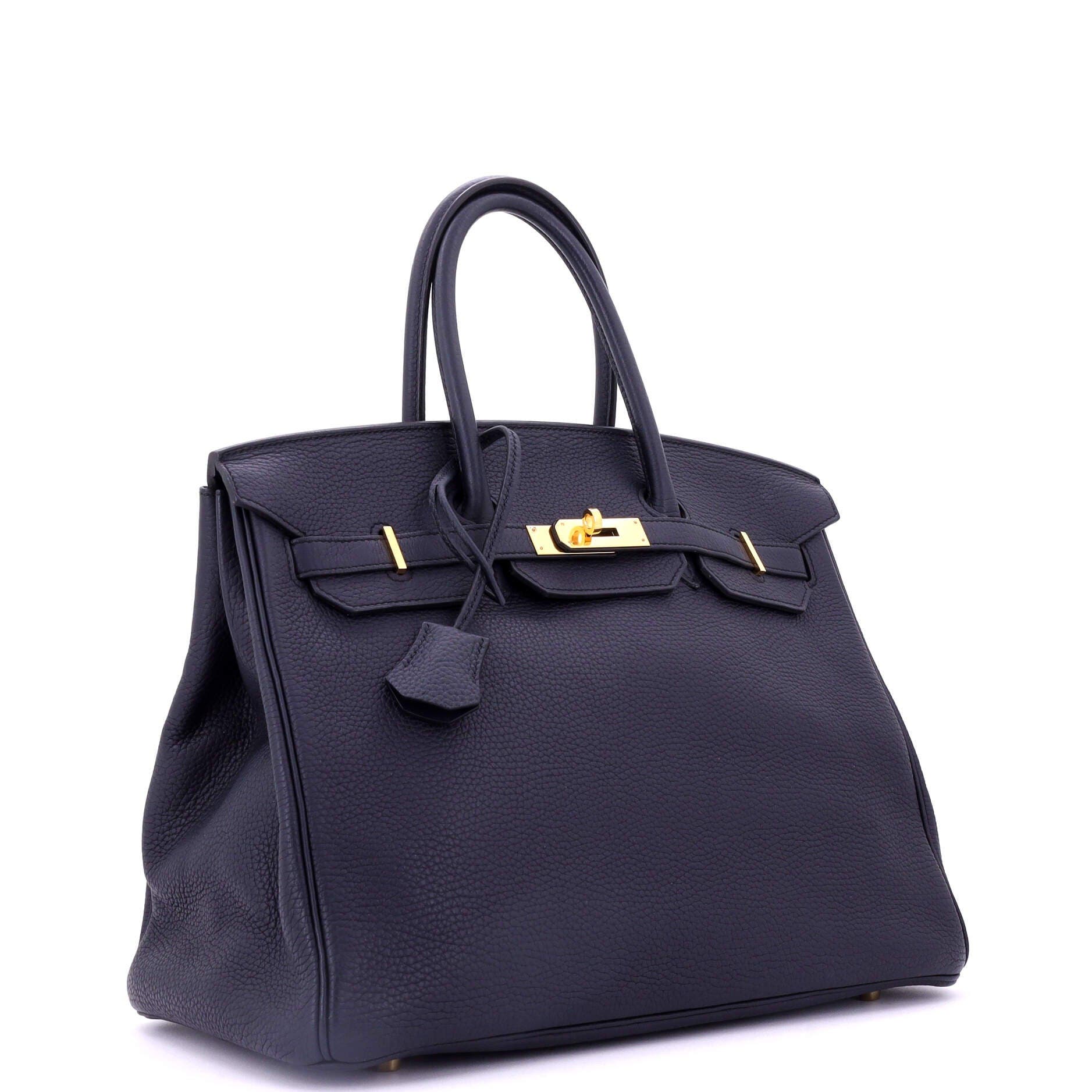 Pre-Owned Hermes Birkin Handbag Blue Togo with Gold Hardware 35, Alternate, color, 