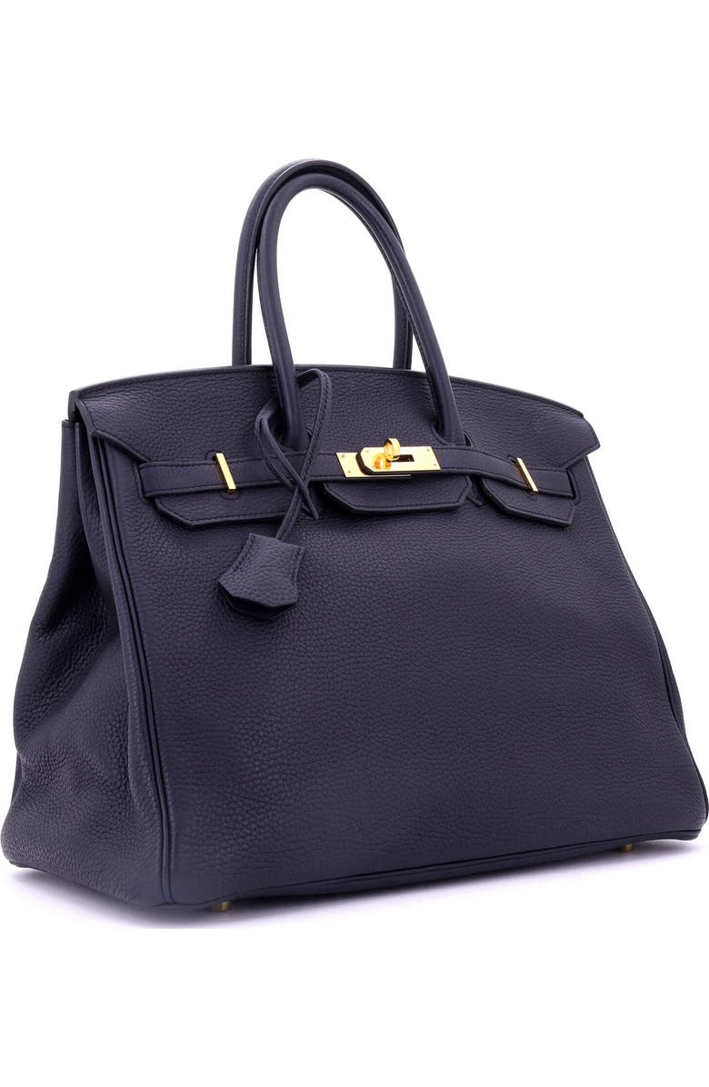 Pre-Owned Hermes Birkin Handbag Blue Togo with Gold Hardware 35, Alternate, color, Bleu Indigo