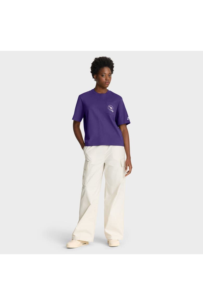 Women's Nike Purple Minnesota Vikings Rewind Pocket Boxy T-Shirt, Alternate, color, Purple