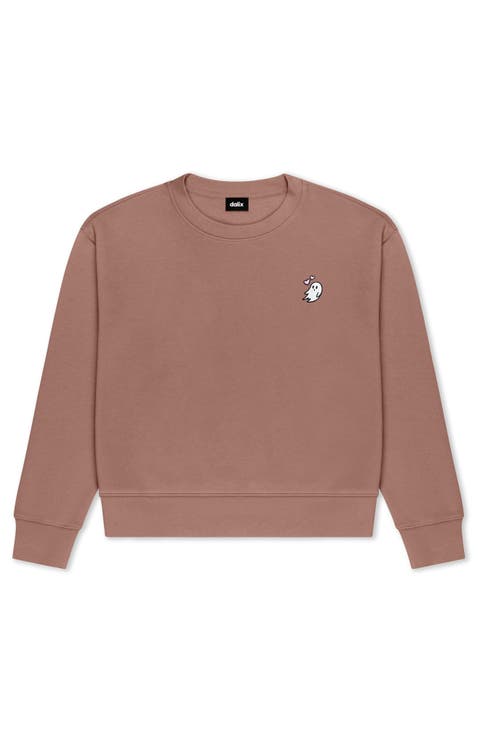 Heartly Ghost Relaxed Fleece Crewneck Sweatshirt