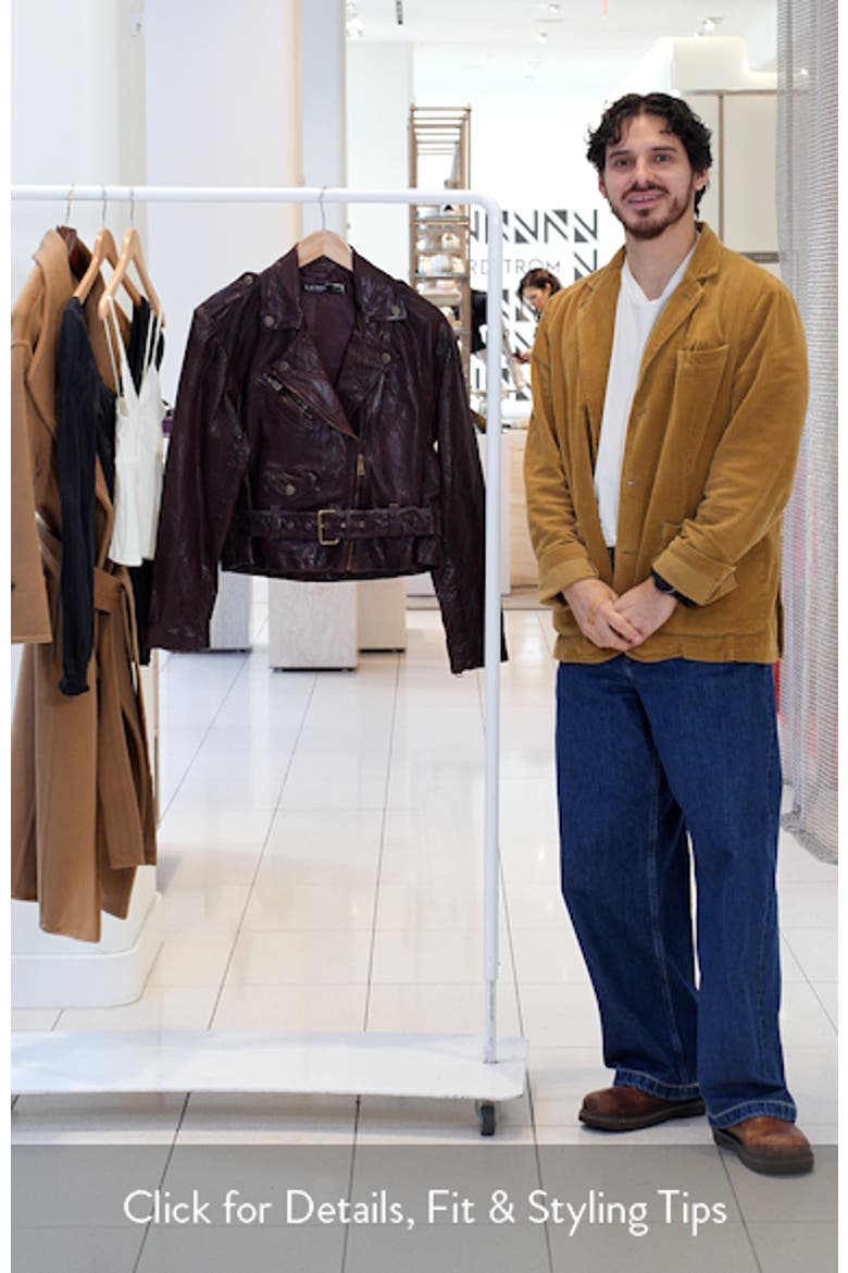 Belted Burnished Leather Jacket video