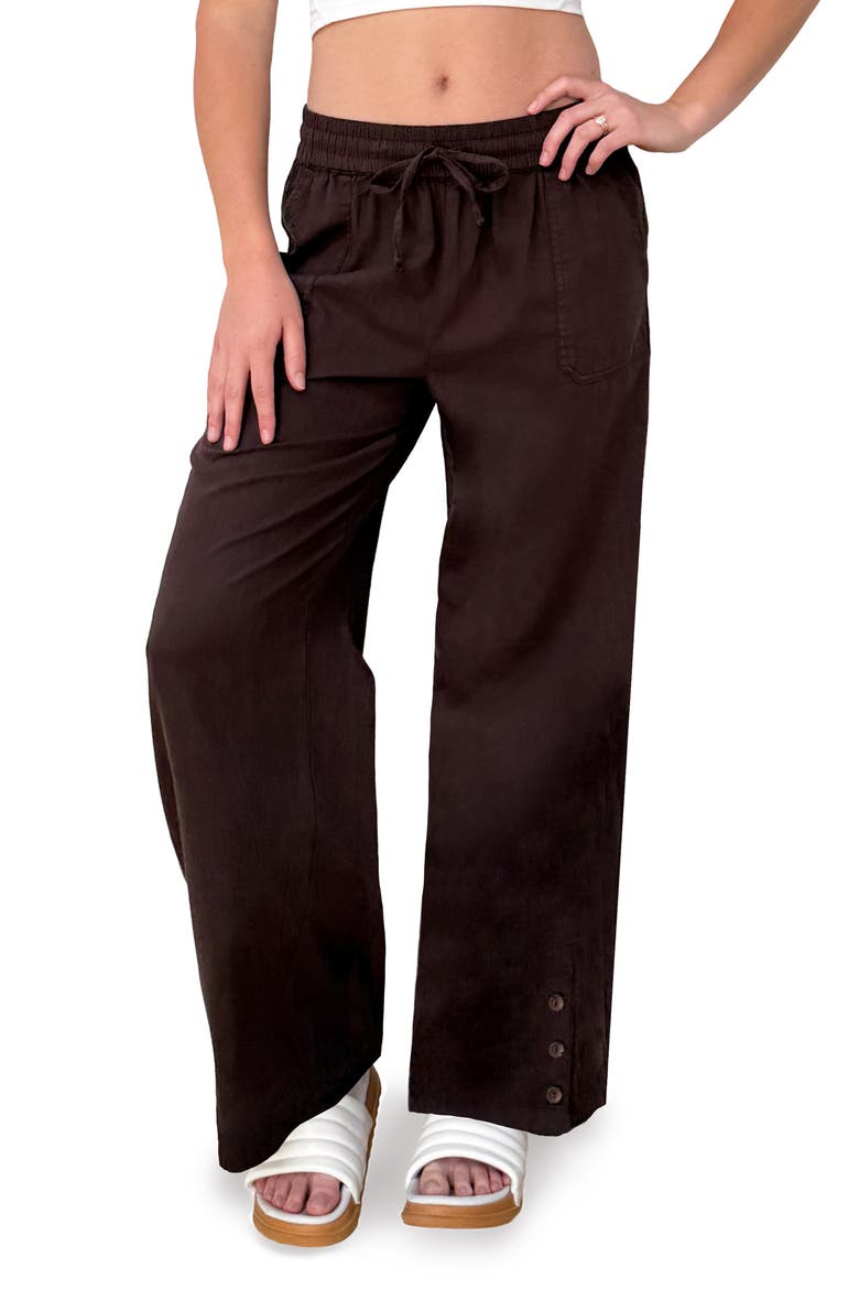 Hero High Waist Wide Leg Pants, Main, color, COFFEE BEAN
