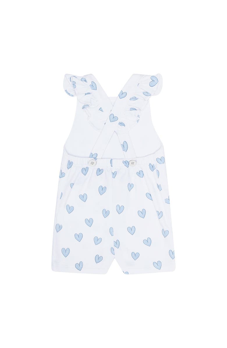 Nellapima Blue Heart Print Romper - Toddler, Alternate, color, Blue